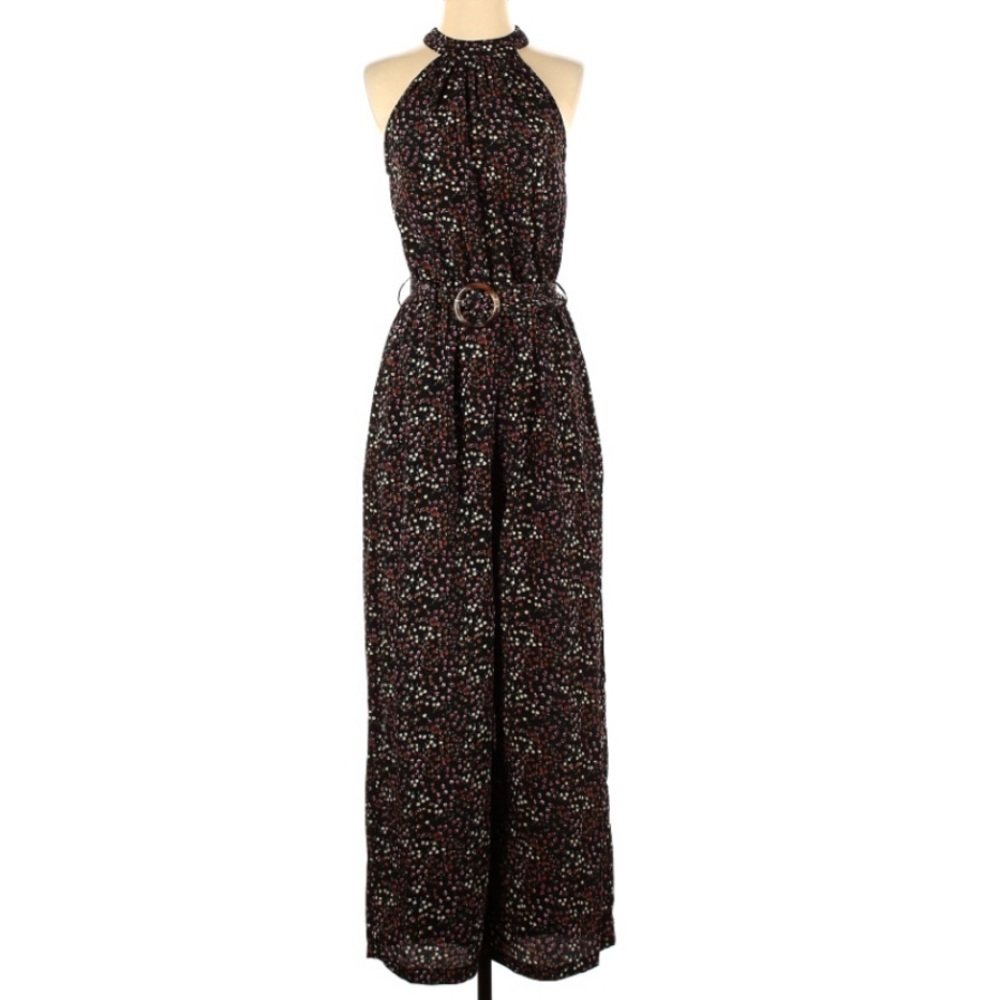 Easel Floral Jumpsuit: Flare Pants